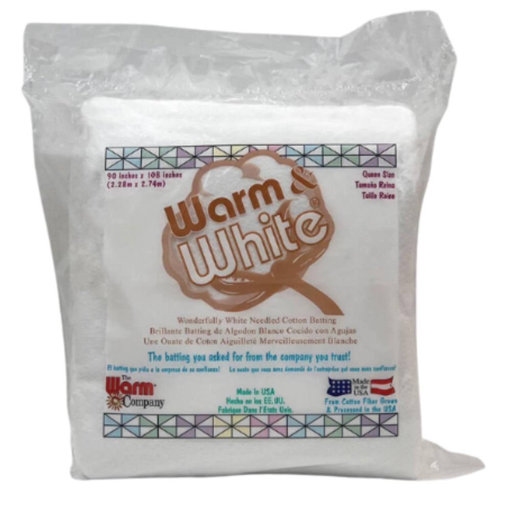 6 Pack: Warm & White® 90" x 108" Pre-Cut Queen Cotton Batting